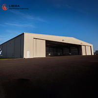 Bâtiment d'hangar d'avion en structure métallique à grande portée, construction préfabriquée personnalisée