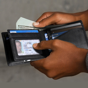 Men's Genuine Leather Tri-fold <b>Wallet</b> With <b>RFID</b> <b>Blocking</b> And AirTag Slot For Everyday Use - Product Image 2