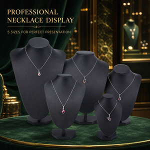 Présentoir de Mannequin en Velours pour Colliers et Pendentifs, Support de Bijoux pour Vitrine de Magasin, Vente en Gros - Product Image 1