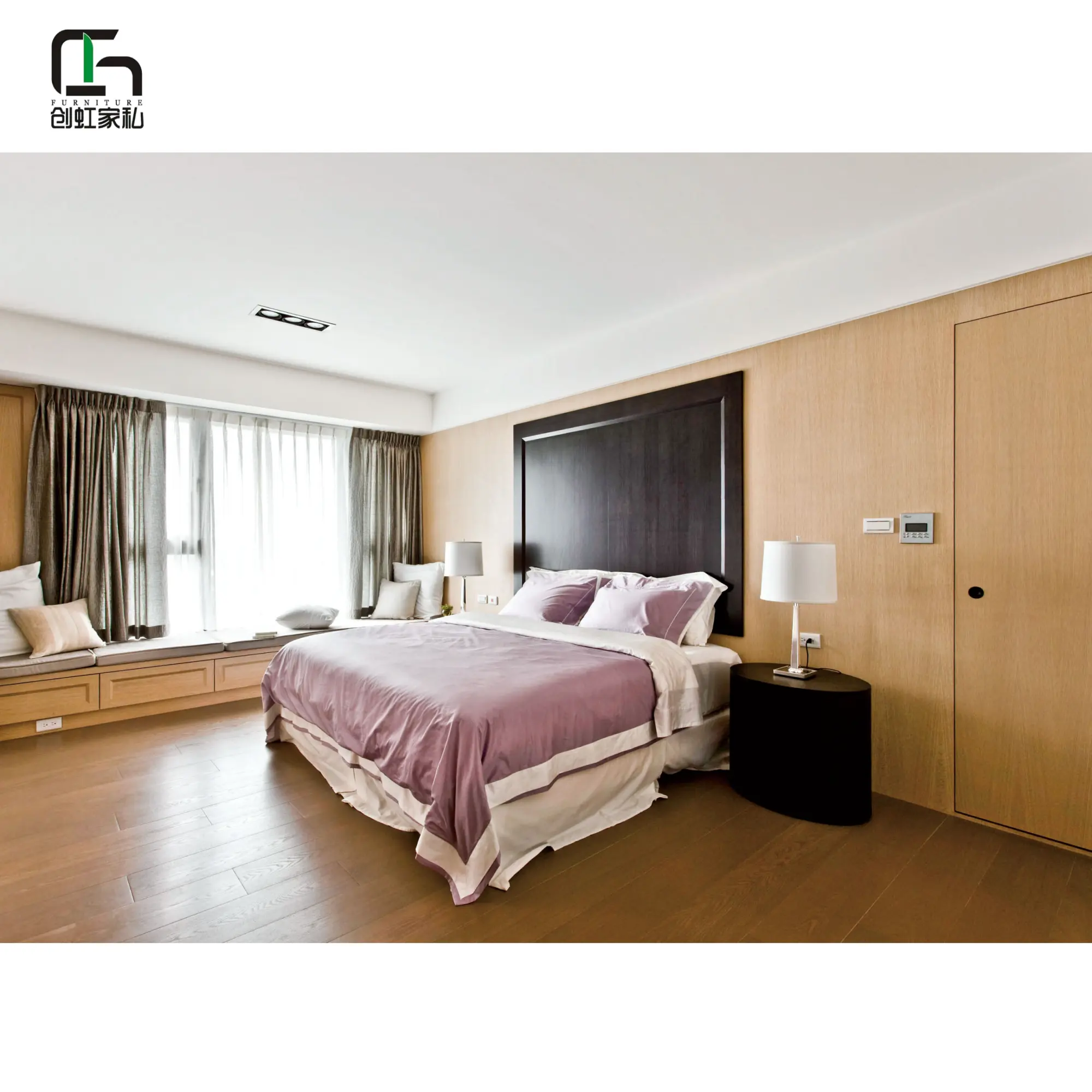 Proveedor profesional de muebles para proyectos hoteleros, diseño moderno de madera para hoteles, apartamentos y villas
