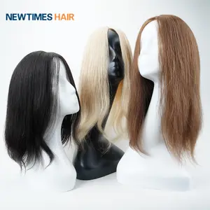 ST-2 Newtimes Hair Stock Topper Silk Top Base 100% Blonde Human Hair Toppers Closure Wig For Women