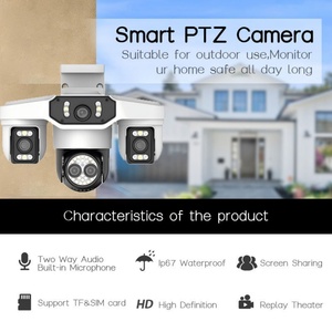 Caméras de surveillance CCTV sans fil Yoosee APP avec zoom 10X, 15MP HD, triple objectif, PTZ, Wifi 4G, IP Bullet, couleur intégrale, détection IA - Product Image 3