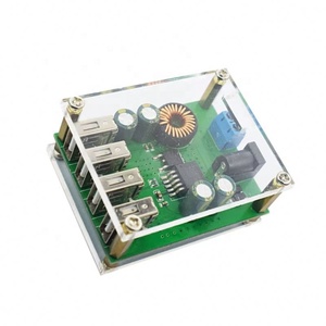 Convertidor reductor de CC a CC de 7V-60V a 5V 5A con 4 salidas USB, módulo de fuente de alimentación, cargador de coche de alta velocidad - Product Image 1