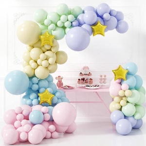 <b>Balloons</b> Daisy <b>Balloon</b> Garland <b>Decoration</b> Birthday Matte Double Apricot Arch Shape Latex Apricot Colorful Macaron <b>Balloons</b> - Product Image 1