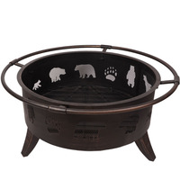 Vente directe en gros : Brasero de jardin multifonctionnel 2-en-1 en acier moderne avec panier de barbecue et pique-foyer extérieur avec pique-foyer