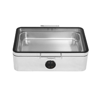 Chauffe-Plat Électrique Hydraulique en Acier Inoxydable pour Buffet, Chauffe-Plat Sans Eau pour Traiteur, Hôtel, Restaurant