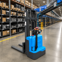 Chariot élévateur électrique autoporteur OEM 1500 kg, transpalette portable pour transport sur camion, opération de levage rapide