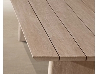 Table basse rectangulaire en teck naturel pour extérieur, anti-corrosion, table d'appoint en bois massif, table de jardin, table de loisirs pour villa et patio