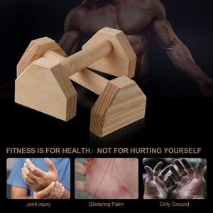 <span class=keywords><strong>Pullup</strong></span> <span class=keywords><strong>Dip</strong></span> đẩy lên thanh với Ergonomic gỗ xử lý cho phòng tập thể dục tập thể dục - Product Image 5