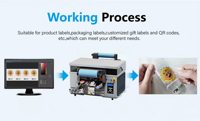 Impresora DTF Automática WD-ST-4060 de Rollo a Rollo para Impresión de Etiquetas y Tarjetas, Nueva Impresora Plana de Inyección de Tinta UV A1 con Pantalla Táctil