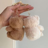 Peluche d'ours mignonne et moelleuse de haute qualité pour pendentif de sac, porte-clés en peluche personnalisé, vente en gros