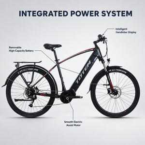 Schwarzes 27,5-Zoll-Elektrofahrrad für C1820-Reifen, Aluminium-Doppelwandfelgen, 9-Gang Altus Schaltgruppe, <span class=keywords><strong>Vinka</strong></span> E20 Hinterradnabenmotor, Urban - Product Image 5