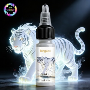 Tinta de Tatuaje Temporal UV para Eventos y Festivales, 15 ml, 8 Colores Fluorescentes que Brillan Bajo Luz UV, <span class=keywords><strong>Pintura</strong></span> Corporal - Product Image 1