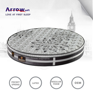 Matelas de lit ronds en mousse à mémoire de forme de matelas circulaire de grande taille de la Californie adaptée aux besoins du - Product Image 2