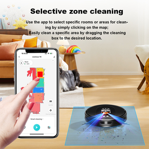Liectroux T9 Robot Vacuum Cleaner with Auto Empty Station, 6500pa Suction, Laser Navigation, App Control, and <b>Mop</b> T9 Robot - Product Image 2