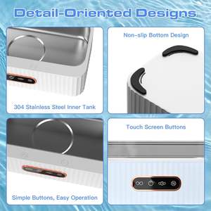 Nettoyeur de lunettes portable professionnel 400 ml avec minuterie pour lunettes, montres et prothèses dentaires - Product Image 5