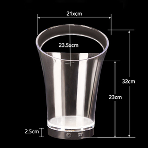Seau à glace LED RGB multicolore à piles pour fêtes, bars et discothèques, refroidisseur de champagne et de bière en plastique - Product Image 2