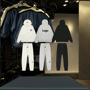 <span class=keywords><strong>Felpa</strong></span> con Cappuccio ESS <span class=keywords><strong>di</strong></span> Lusso Personalizzata per <span class=keywords><strong>Uomo</strong></span>, Alta Qualità 100% Cotone, Colletto Foderato, Tuta Oversize Streetwear - Product Image 3