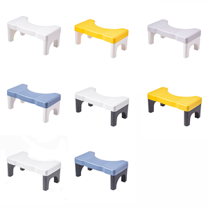 Taburete de inodoro de PP antideslizante al por mayor, taburete de plástico moderno plegable para caca de baño, taburete colorido con alfombrilla antideslizante - Product Image 6