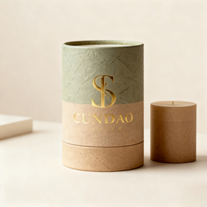 Tubo <span class=keywords><strong>de</strong></span> embalaje <span class=keywords><strong>de</strong></span> velas personalizado | <span class=keywords><strong>Caja</strong></span> cilíndrica <span class=keywords><strong>de</strong></span> cartón impresa para portavelas - Product Image 3