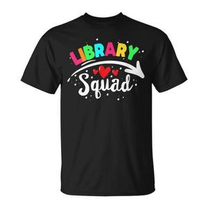 T-shirt coordinata per il personale della biblioteca scolastica Library Squad Funny Team - Product Image 1