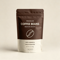 Sachet refermable en aluminium Mylar résistant à la chaleur pour grains de café premium, fraîchement torréfiés, riches en saveur