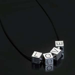 Alloy Handmade Trendy Letter Beads Pendant Necklace with Link Chain-<b>Anniversary</b> <b>Gift</b> for <b>Boyfriend</b> - Product Image 6