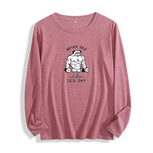 Tela suave "Never Skip Leg Day Muscular <span class=keywords><strong>Pug</strong></span> Graphic" Camiseta de manga larga Multi colores - Product Image 4