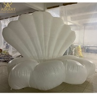 Coquille gonflable blanche à LED pour décorations de mariage