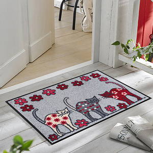 Tapis d'entrée d'hôtel de luxe, motif puzzle imprimé sur mesure, imperméable, antidérapant, 100% nylon, certifié OEKO-TEX, tapis de <span class=keywords><strong>porte</strong></span> en machine - Product Image 2