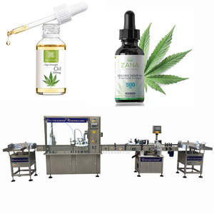 Machine de remplissage, de bouchage et d'étiquetage automatique à 2 buses pour bouteilles en plastique, contrôle PLC, 5-30 ml, pour boissons, teintures, sérums, huiles essentielles - Product Image 1