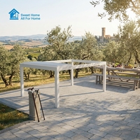 Pergola de jardin en aluminium Sweet Home 12x12 pieds, moderne, avec toit à lattes, gazebo, pavillon, écologique, autoportante, antirouille