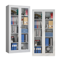 Armoire de classement en acier à double porte battante, en acier laminé à froid, design moderne, pour bureau et école