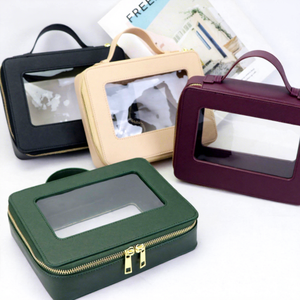 Nouvelle Trousse de Toilette de Voyage Portable Grande Capacité en Cuir PU Imperméable avec Fermeture Éclair Multifonctionnelle - Product Image 1