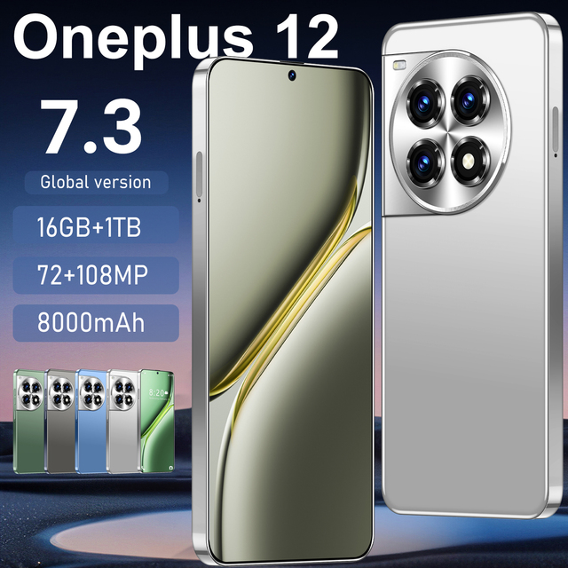 Global Version One Plus 12 Android 13 5G Smartphone 7.3" 16+1TB Dual SIM 108MP HD Display 144Hz 120W Quick Charge Gaming Phone
