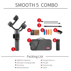 Original pour stabilisateur <span class=keywords><strong>Zhiyun</strong></span> <span class=keywords><strong>Smooth</strong></span> <span class=keywords><strong>5</strong></span>, stabilisateur pour smartphone <span class=keywords><strong>Smooth</strong></span> <span class=keywords><strong>5</strong></span> <span class=keywords><strong>Combo</strong></span>, stabilisateur de téléphone portable à 3 axes - Product Image 6