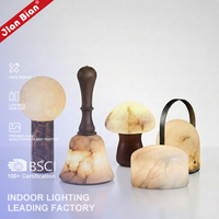 Lampe de table moderne sans fil en albâtre, rechargeable, portable, à intensité variable, LED tactile, en pierre naturelle, pour décoration de restaurant de luxe