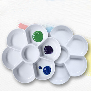 Fournitures d'art Xinbowen <span class=keywords><strong>Palette</strong></span> de <span class=keywords><strong>peinture</strong></span> acrylique aquarelle de haute qualité en forme de <span class=keywords><strong>fleur</strong></span> de 16 cm pour la <span class=keywords><strong>peinture</strong></span> - Product Image 2