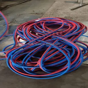 rubber oxygen hose SBR blended acetylene cutting hose twin line red-blue smooth welding hose