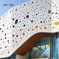 Magasin métal aluminium architecture mur-rideau façade de bâtiment alucobond plaquette de parement en aluminium perforé