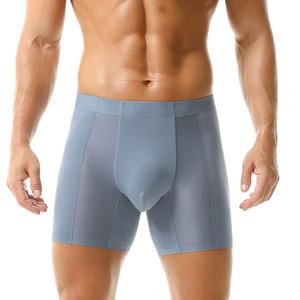 KJ076 Sous-vêtements pour hommes au design exclusif évacuant l'humidité, caleçon de sport modal allongé en maille, vente en gros en stock - Product Image 3