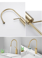 Robinet de lavabo monocommande en laiton à bec haut, économie d'eau, anticorrosion, haute pression, CE, pour hôtel, garantie 5 ans