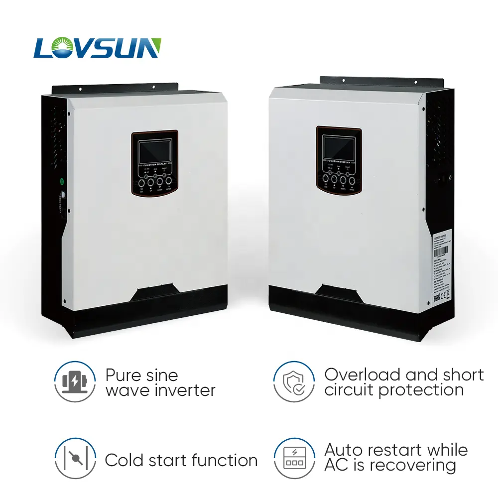 Lovsun 태양 광 인버터 3000w 3.5kw 24v 태양 에너지 인버터 mpt 컨트롤러 1500w 5kw 3kw 오프 그리드 태양 광 인버터