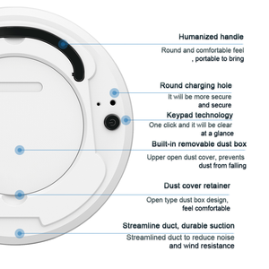 <b>Mini</b> Wireless Vacuum Cleaner With Large Capacity Aluminum Battery Multi-Functional ABS <b>Robot</b> Vacuum Cleaner Ce Approved Electron - Product Image 4