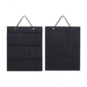 Organisateur mural ou de porte en tissu lin-coton avec poches suspendues pour chambre à coucher – Cadeau promotionnel d'entreprise - Product Image 2