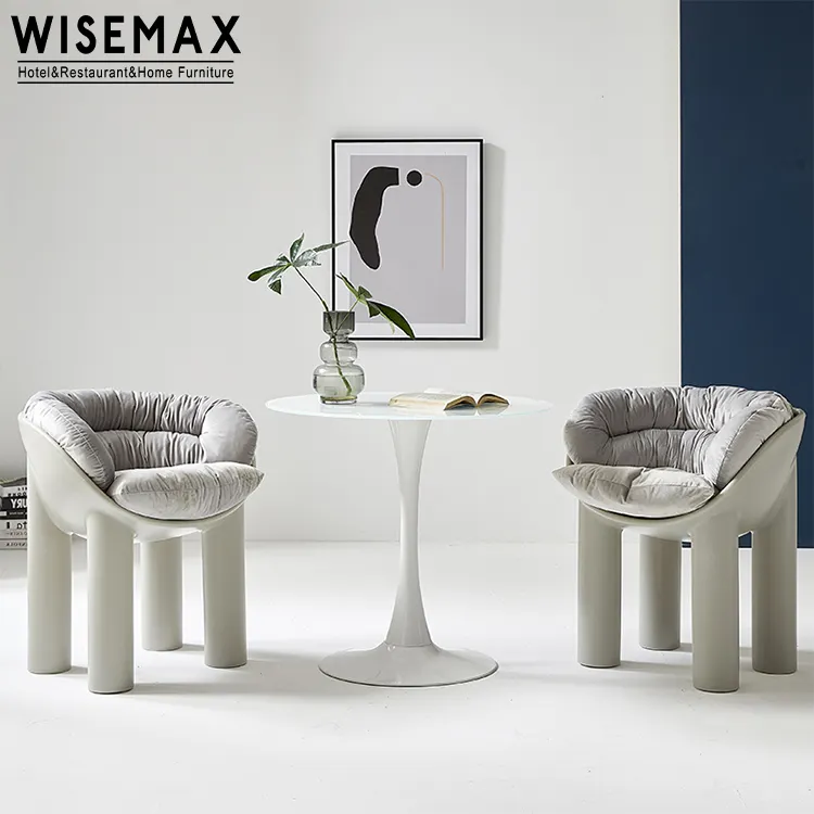 WISEMAX mobili stile scandinavo roly poly PP sedia in plastica sala da pranzo gamba elefante sedia da pranzo per la vendita di fabbrica