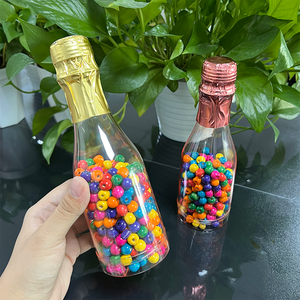 カスタムロゴプラスチックPSシャンパンボトルローズゴールドホイルキャンディゼリーチョコレートチューインガムスナッククッキー耐久性のある環境に優しい - Product Image 2