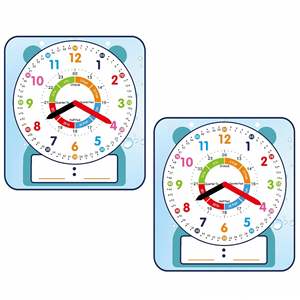 Reloj Magnético de Papel para Escribir, Diseño Bonito y Grande, Reloj de Demostración Azul para que los Niños Aprendan la Hora, Material Escolar para el Hogar - Product Image 1