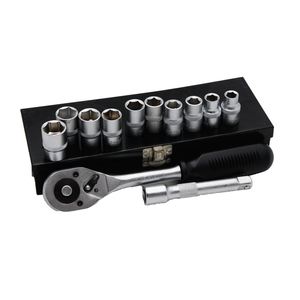Lot de 12 outils de réparation automobile avec cliquet et douilles pour mécanicien - Product Image 1