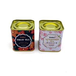 Nhỏ Dễ Dàng Mở <span class=keywords><strong>Tin</strong></span> Nắp Của Quảng Trường Kim Loại Thơm Trà Thiếc Có Thể - Product Image 1